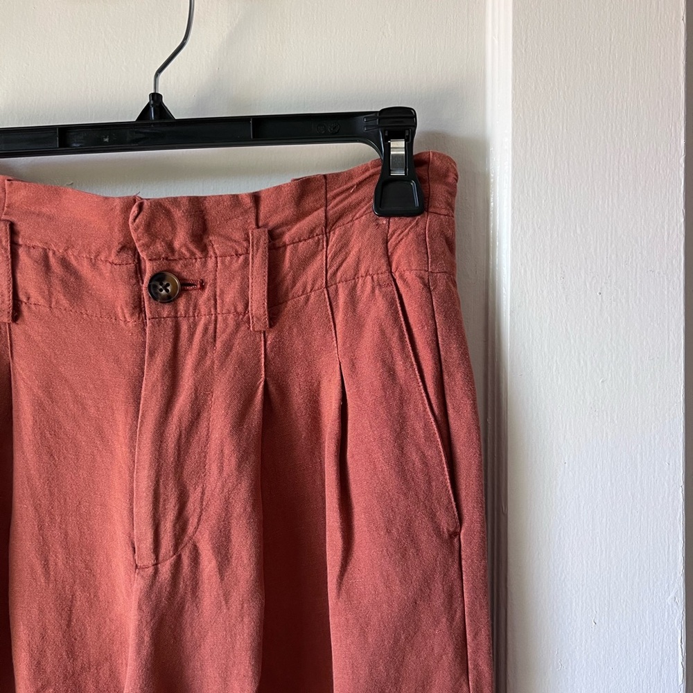 Madewell Linen Blend Pleated Trousers